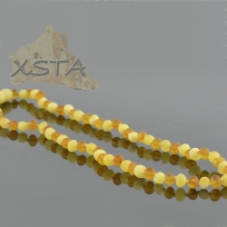 Raw amber necklace baroque multicolour